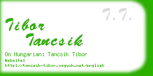 tibor tancsik business card